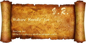 Vukov Renáta névjegykártya