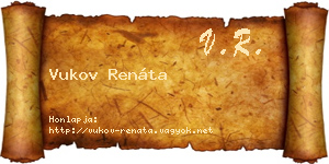 Vukov Renáta névjegykártya