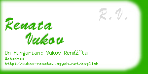 renata vukov business card